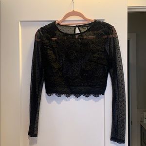 Sheer lace top